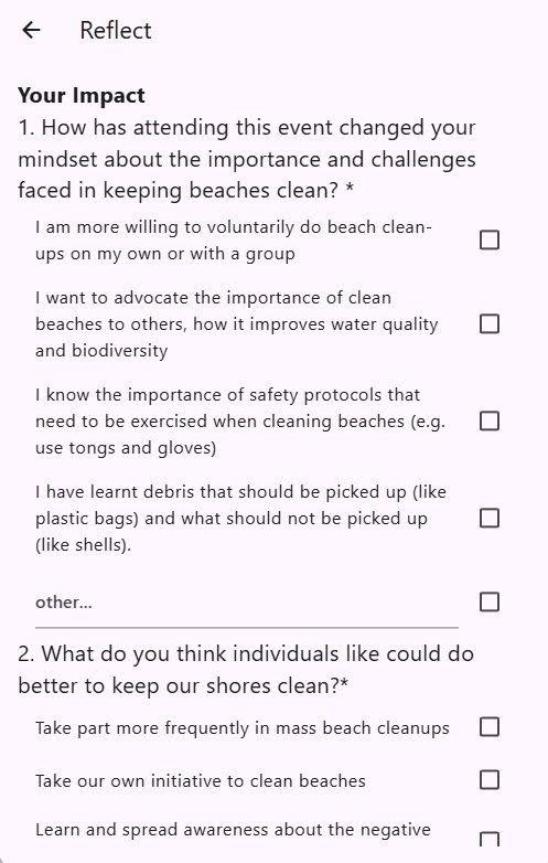 Reflection page
